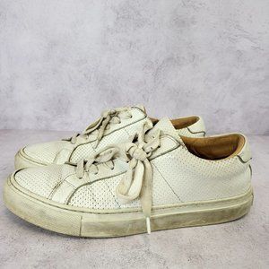 GREATS Brooklyn Sneakers Womens‎ White Leather Lace-Up 7.5 Made in Italy Classic